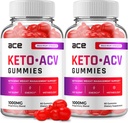 (2 Pack) Ace Keto ACV Gummies - Advanced Formel Ace Keto Plus ACV Gummies Apple Cider Vincipes Ace ACV, Weight Management, Kosttilskud Anmeldelser Mænd Kvinder (120 Gummies)