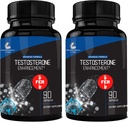 Pharmacist Anbefalet 2 fer 1 Tilbud 180ct Testosteron Booster Enhancement af Research Labs. Øg Lean Muskelenergistyrke. Saw Palmetto, Tribulus, Tongkat Ali, Horny Goat Weed, Zink