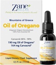 Zane Hellas 190 mg Oregano Oil-164 mg Carvacrol per Serving-4 Drops Daily. 100% Greek Undiluted Oil of Oregano. 86%-90% Min Carvacrol. Probably The Best Oregano Oil in The World. 0.5 fl. oz.- 15ml.