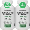 PRISTINE 'S Tongkat Ali 1000MG Extract Capsule Supplement (2-Pack) -30 dages forsyning - Atletisk ydeevne støtte - Herre sundhed & Lean muskelmasse - Immunitet støtte