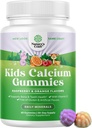 Natures Craft Tasty Kids Calcium Gummies - Vitamin D & Calcium Gummies for Children - Vitamin with & D for Muscle Bone Development Gelatin-Free Kosher Childrens 60ct (1 Pack)
