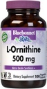 Bluebonnet Nutrition L- Ornithin 500mg, Free- Form Aminosyre, for Sund Protein Metabolisme *, Soy- Free, Gluten- Free, Non- GMO, Kosher Certified, Vegan, 100 Vegetabilske kapsler, 100 Servere