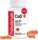 CoQ10- 400mg- Softgel med kokos MCT Oil, High Absorption Coenzym Q10 Supplement til hjertesundhed & energiproduktion, 90 Greve, 45 dages forsyning