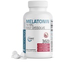 Bronson Melatonin 10mg Fast opløsning Cherry Flavored Tablets Vegetarisk Chewable Lozenges, 360 Greve