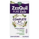 ZzzQuil Pure Zzzs Complete Sleep, Melatonin 10mg, L- Theanine, GABA, med Ashwagandha, og Magnesium, Melatonin Sleep Aid, 100 Tæl