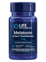 Life Extension Melatonin 6 Hour Timeed Release, 3 mg, Extended-Release Formel for Optimal Sleep Support, Sunde cirkadiske Rhythms, Cellular Defense, Gluten- Free, Non- GMO, Vegetar, 60 tabletter
