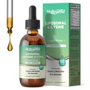 Liposomal L- lysine 1000MG flydende dråber, Lysin supplement til kvinder & børn med C-vitamin, B6, D3, B12 & Zinkgluconat, hud & lip sundhed, immunforsvar & kollagen produktionsstøtte, Lemon Flavor, 2 fl oz