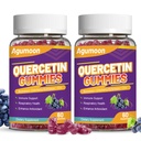 2 Pack Quercetin Gummies, 1000mg Quercetin med bromelain Zink Elderberry, immunforsvar og antioxidant Support, Veganske Gummies til voksne & Børn, 120 Greve