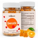 Quercetin 500mg Gummies for Kids - med Bromelain, C-vitamin & D3, Stinging Nettle & Licorice, Sæsonbalance & Kropsvarme, Vegan, 120 Gummies