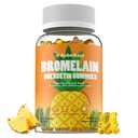 Liposomal Bromelain med Quercetin Gummies, 1000mg Bromelain Supplement for kvinder & mænd, med probiotika, fordøjelsesenzymer til Gut, fordøjelsesfremmende & immunforsvar, sukker fri, ananas smag, 60 greve