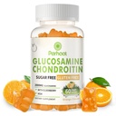 Glucosamin Chondroitin Gummies med MSM & Elderberry Extra Strength - Fælles støtte, Antioxidant immunsupport supplement til voksne, mænd og kvinder. Orange