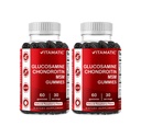 Vitamin Glucosamine Chondroitin Gummies med MSM & E-vitamin - fælles støtte - 60 pectin- baserede Gummies per flaske - pakke med 2 (alt 120 Tæl)