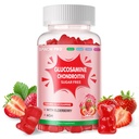 DANEW Pro Glucosamine Chondroitin Gummies med MSM & Elderberry Extra Strength - Fælles støtte, Antioxidant immunsupport for voksne, Mænd & Women.90 Jordbær Gummies