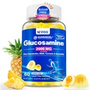 Sugar Free Glucosamin Chondroitin MSM Gummies - Max Strength Mobility Supplement for Women & Men w / Glucosamin Sulfate 2000mg, Boswellia, Curcumin & Hyaluronsyre - Fleksibilitet Support - 60Cts