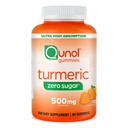 Qunol Zero Sugar gurkemeje Gummies, Gummy med 500mg gurkemeje Curcumin, Fælles Support, Ultra High Absorption Turkuma, Vegetar, Gluten Free, 90 Greve