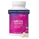 Mikrobiome Labs MegaSporeBiotic Probiotika for kvinder & mænd - Spore- Based Probiotic for Gut Health & fordøjelsesstøtte - Shelf-Stable, Travel- Friendly, Herre & Dame Probiotika (180 kapsler)
