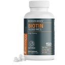 Bronson Biotin 10,000mcg, understøtter sundt hår, hud og negle, vegetar, non-GMO, 150 tabletter