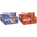 Quest Nutrition Crispy Blåbær Cobbler & Chokolade Caramel Pecan Hero Protein Bars, 16g & 15g Protein, 1g Sukker, 3g Net Carb, Gluten Free, Keto Friendly, 12 Count Bundle