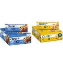 Quest Nutrition Blåbær Muffin (12 greve) og Lemon Cake (12 greve) Protein Bars Bundle, High Protein, Gluten Free
