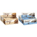 Quest S 'mores & Cookies & Cream Dipped Protein Bars Bundle, High Protein, Gluten Free, Keto, 12 Greve