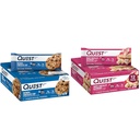 Quest Nutrition Havregryn Chokolade Chip Protein Bar, High Protein, Low Carb, Gluten Free & White Chocolate Raspberry Protein Bars, High Protein, Low Carb, Gluten Free