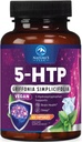 5- HTP Supplement - 5- HTP 200mg Per Serving - Extra Strength 5htp (5- Hydroxytryptophan) Griffonia simplicifolia - Understøtter restaurativ søvn, naturlig ro & hjerne sundhed - Flasket i USA - 60 kapsler