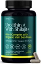 Urolithin- - Kompleks w Shilajit, Organic Sea Moss, Ashwagandha & Tongkat Ali, Natural Energy, Libido, Hormone Balance, og fokus for mænd og kvinder (Lavet i USA - 3. part Testet)