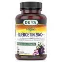 DEVA Vegan Quercetin 500mg Plus 25mg zink med Elderberry, Echinacea og Oregano Ekstrakter Ingen animalske ingredienser - 90 tabletter, 1- Pack