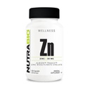 NutraBio Zinkchelat Mineral supplement - for korrekt vækst, udvikling og immunforsvar - 30mg zink per vegetar kapsler - 120 Servere