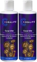 Coralife Saltwater Fish Tank Aquarium Coral- Vite Liquid Essential Vitamin and Trace Mineral Supplement for Reef Aquariums, 8 oz (pakning med 2)