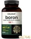 Boron 10mg, 300 Softgels med MCT Olie- 124; Høj Absorption 124; Triple Action Boron- tillæg for mænd og kvinder 124; Glycinat, Citrat, & Aspartat- kompleks 124; Spormineraler til Hormone, Bone, & fælles støtte