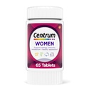 Centrum Multivitamin til kvinder, Multivitamin / Multimineral tillæg med jern, vitamin D3, B Vitamin og antioxidant Vitamin C og E, Gluten fri, non-GMO ingredienser - 65 Greve
