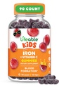 Iron Supplements til børn 124; 10mg; med C-vitamin 124; Great Tasting Iron Gummies til børn 124; Vegan Non GMO Kids Iron Gummies 124; for immunforsvar og jernmangel