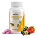 Hevy NY Children Multivitamin Chewable - 120 tabletter til ben, øje, og vitamin sundhed - understøtter vækst og udvikling med vitamin D3, C & B- Complex