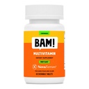 NovaFerrum BAM Chewable Multivitamin til børn og voksne 4 år og derover - Fruit Blast Flavor - 60 tyggetabletter - med vitaminer A, C, D, E, B6, B12, biotin, zink, Selen & Mangan