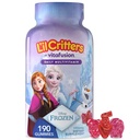 L 'il Critters Frosne Daily Kids Multivitamin Gummies Assorted Berry Flavors for Age 2 + Toddlers and Kids, Disney Multivitamin Gummies med 11 Essential Nutrients, 95- 190 Day Supply, 190 ct