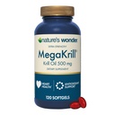 Nature 's Wonder Mega Krill Extra Strength Krill Oil 500mg med Omega 3 Phospholipider og Astaxanthin, Understøtter Heart Health, 120 Day Supply of Softels