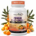MoxyVites D3 K2 5000 IE - Høj Absorption D3 + K2 MK- 7 med Sea Buckthorn Oil & Omega- 7 - Knogler, hjerte og immunforsvar til kvinder og mænd - 60 Veganske kapsler