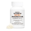 D3- vitamin K2 5000 IE Softgels med Magnesiumtillæg - & 120mcg MK- 7 K2 til ben- helbreds- og immunstøtte - non- GMO & gluten- fri softgels med MCT Oil- 30 Softgel