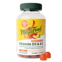 MegaFood Vitamin D3 K2 Gummies - D-vitamin 5000 IE til ben & immunforsvar Plus Støtte til optimal calciumabsorption - Peach Flavor, Pectin baseret - 60 Vegetar D3 og K2 Kosttilskud, 30 Servere
