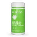 UpNourish Liposomal D3 K2 Vitamin 10000 IE D3 og K2 MK- 7 200 mcg - 365 Vitamin D3 k2 (Vitamina D3 con K2) Mini Softgels - Let at synke K2 D3 Vitamin supplement