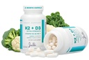 Vitamin K2 + D3 Extra Strength Supplement - 120 kapsler med MK- 7 for ben og hjerte sundhed støtte - essentielle næringsstoffer til Calcium Absorption og immunfunktion