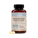 NatureWise Magnesium Glycinate 550mg + højdosis 10000 IE D3 K2 100 mcg - D3 K2 Magnesiumsupplement - Chelated for High Absorption - Bone Support - Non- GMO, USA Fremstillet - [30- Day Supply]