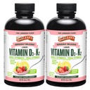 Barlean 's pakke med 2 D3- vitamin + K2 flydende tilskud til børn og voksne, 5000 IE vitamin D, Pink Lemonade, non-GMO, gluten og Dairy Free, 5,6 oz hver