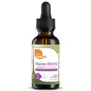 Zahler Vitamin D3 K2 Drops, Væske D3 med K2, 1000IE af D-vitamin og 1000mcg af K2 per Servering, Understøtter Bone densitet og Calcium Absoprtion, 1Fl Oz.