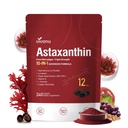 10 i 1 Astaxanthin 12mg Kosttilskud, 4 måneder Supply, Astaxantina Antioxidant fra Friske Hæmatococcus Pluvialis, Indeholder Lycopen, Grape Seed, E-vitamin, & mere understøtter øje, Joints, Hudsundhed