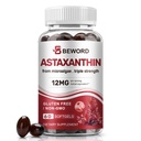 BEWORD Astaxanthin 12mg med MCT Oil, 60 / 120 Softgels 2-måned Supply 124; Premium Antioxidant Kosttilskud Budd124; Natural Microalger, Triple Strength Budding124; Understøtter hud & Eye Health