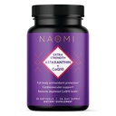 NAOMI Extra Strength Astaxanthin + CoQ10, Fat- Opløselige Antioxidanter, Cardiovaskulær Support, Øget energi, Immunitet og kognitiv funktion, Gendanne Depleteret CoQ10, Høj Absorption, 30- Day Supply