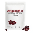 Astaxanthin 12mg, 120 Softgel, Max Strength Antioxidant med kokosolie, Naturlig Formel, Høj Absorption for Eye & Skin Support, Naturlig Formel, Non- GMO, Gluten Free