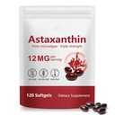 Astaxanthin 12mg, 120 Softgels, 4 Month Supply 124; Premium Astaxanthin Antioxidant Kosttilskud - understøtter øje, immunforsvar, fælles, hud sundhed og intern cirkulation, Let at synke, Non- GMO